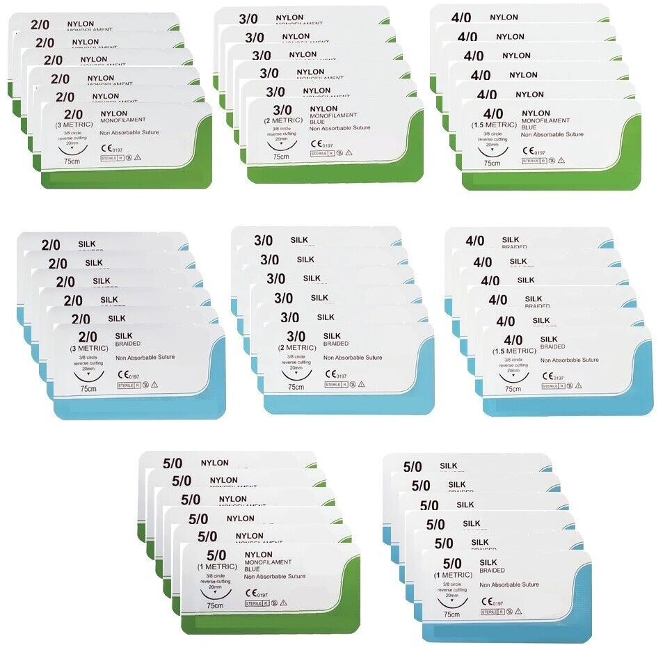 Mixed Sterile Sutures 48 Pieces Suturing Practice Kit A2Z SCILAB Does Not Apply
