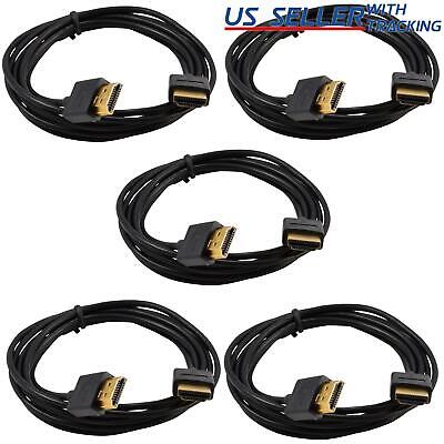 (5-Pack) 6FT Ultra Slim Thin HDMI 1.4 Cable for BLURAY HDTV LCD HD TV 1080P 5X JacobsParts JPQ-HT06-5PK