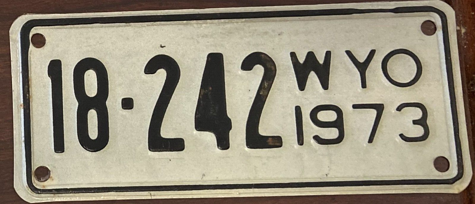 1973 Wyoming Motorcycle License Plate Без бренда