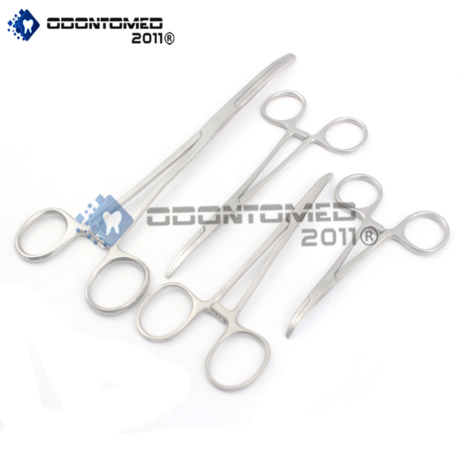 Hemostats / Locking Forceps 4 Pc Set 3-1/2" - 8" Curved ODM Does Not Apply