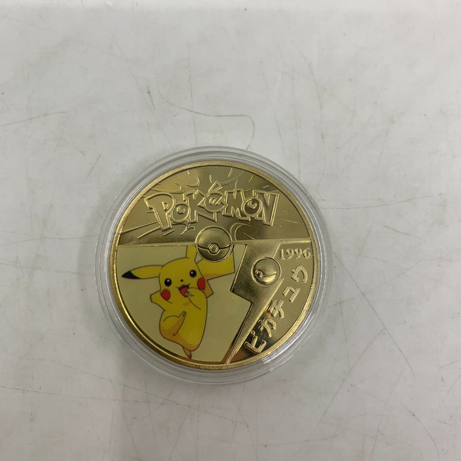 10pcs Pokemon Pikachu Coin Japan Anime Gold Commemorative Coin in box Kelin - фотография #9