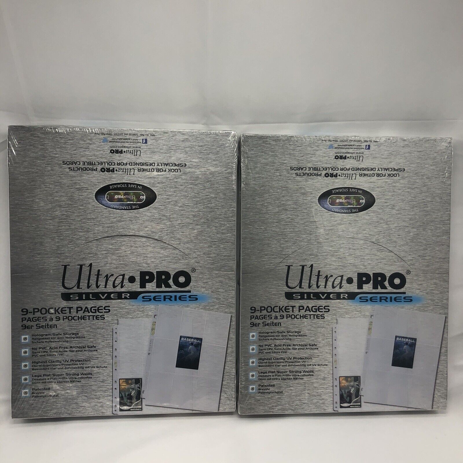(2) Ultra Pro Silver Series 9 Pocket Pages 100ct Safe Storage Free Priority Ship Ultra PRO