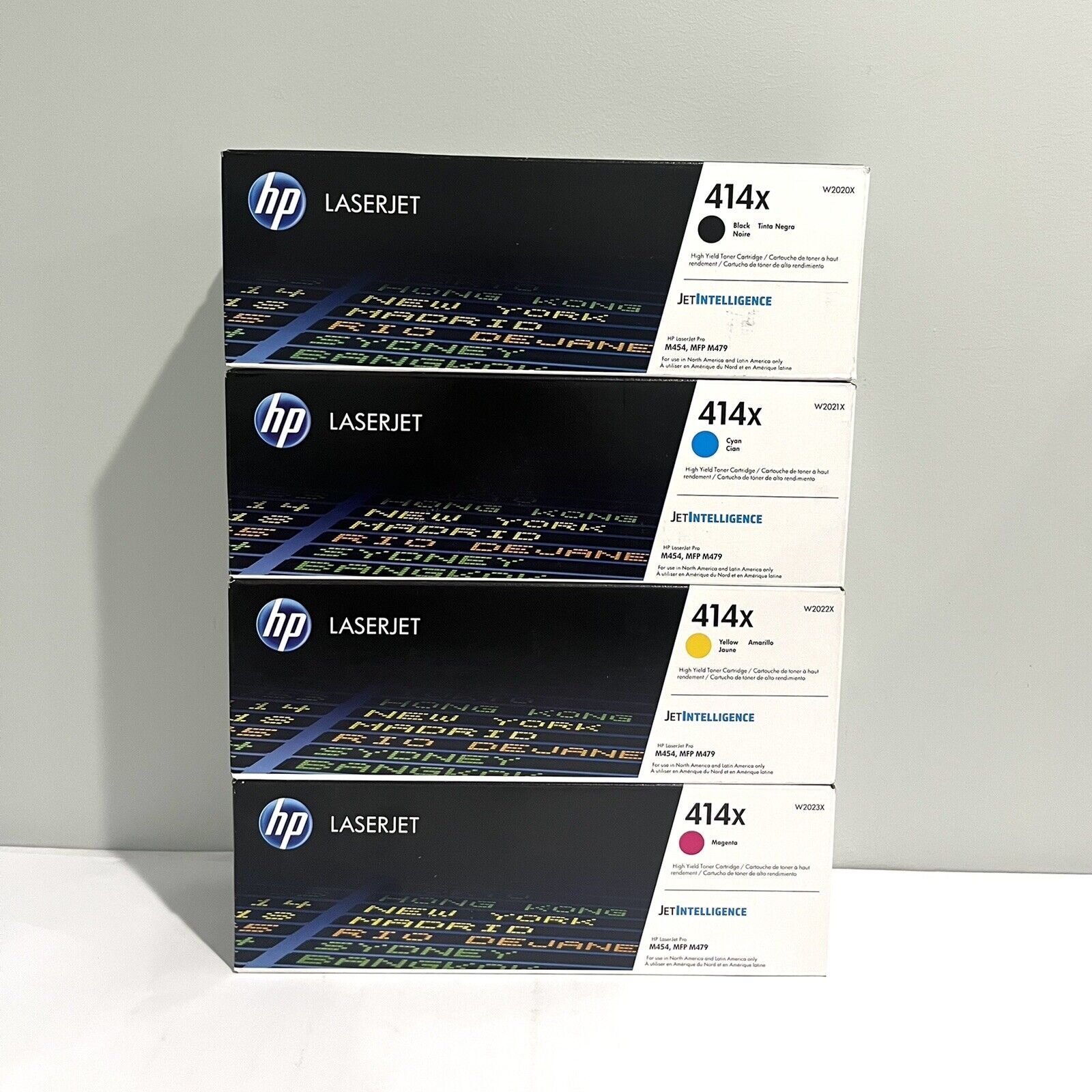 HP 414X W2020X,W2021X,W2022X,W2023X Toner Set HP Color LaserJet Pro M454, M479 Genuine HP W2020X,W2021X,W2022X, W2023X