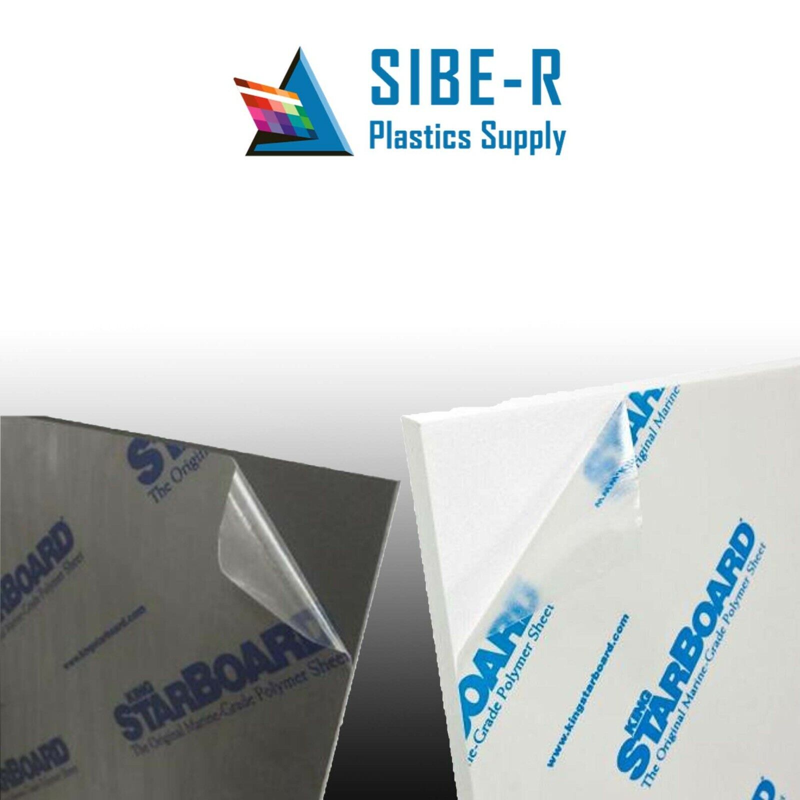 Sibe-R Plastic Supply℠ BLACK OR WHITE KING STARBOARD 1/2" POLYMER HDPE SEA^ SIBE AUTOMATION