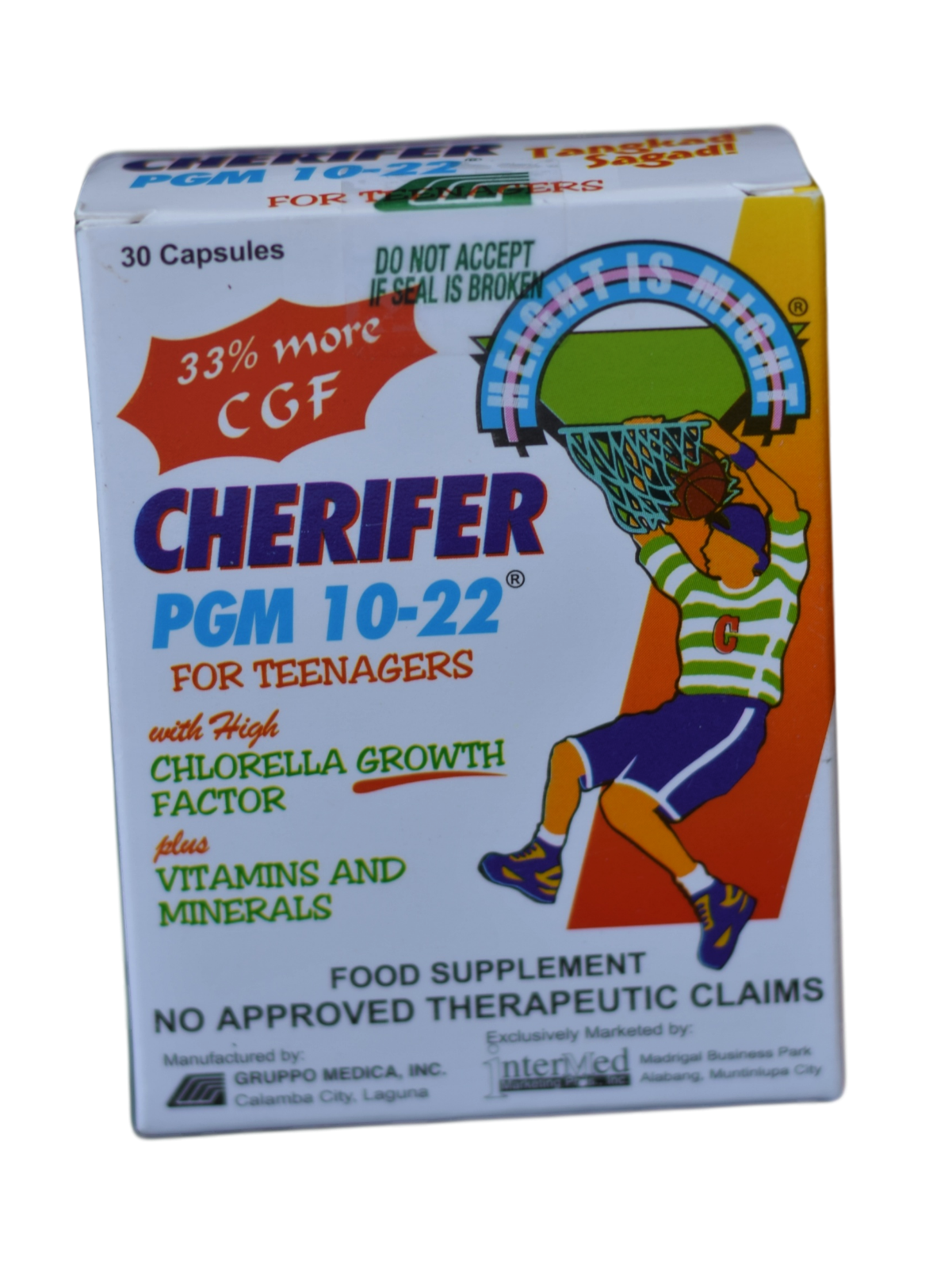 2 PACKS CHERIFER PGM10-22 w High Chlorella Growth Factor(CGF) & Taurine 30caps  CHERIFER - фотография #2