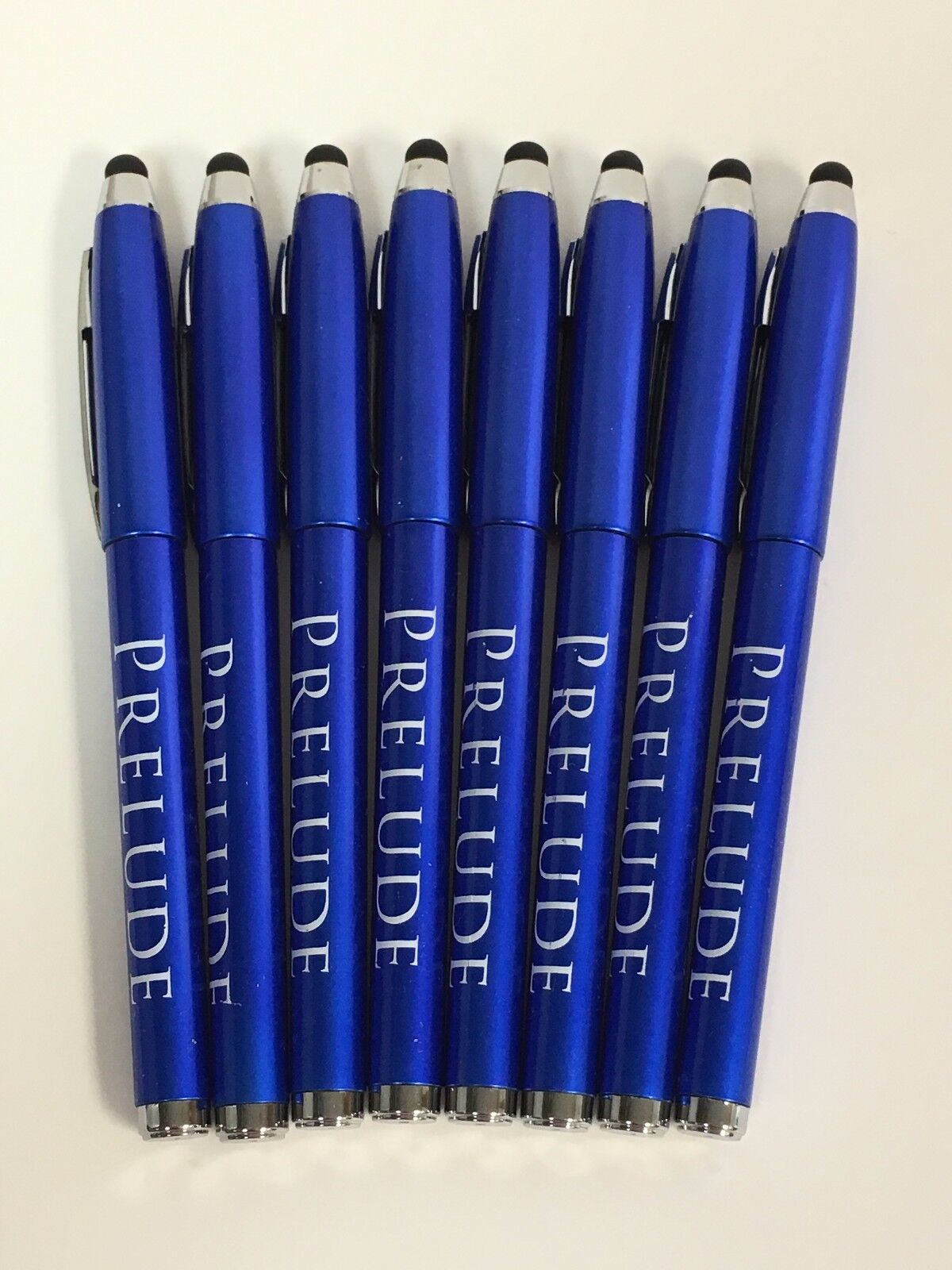 8 Lot Misprint GEL Ink Soft Tip Stylus Pen, BLUE INK, Metallic Blue Barrel Unbranded/Generic Does Not Apply