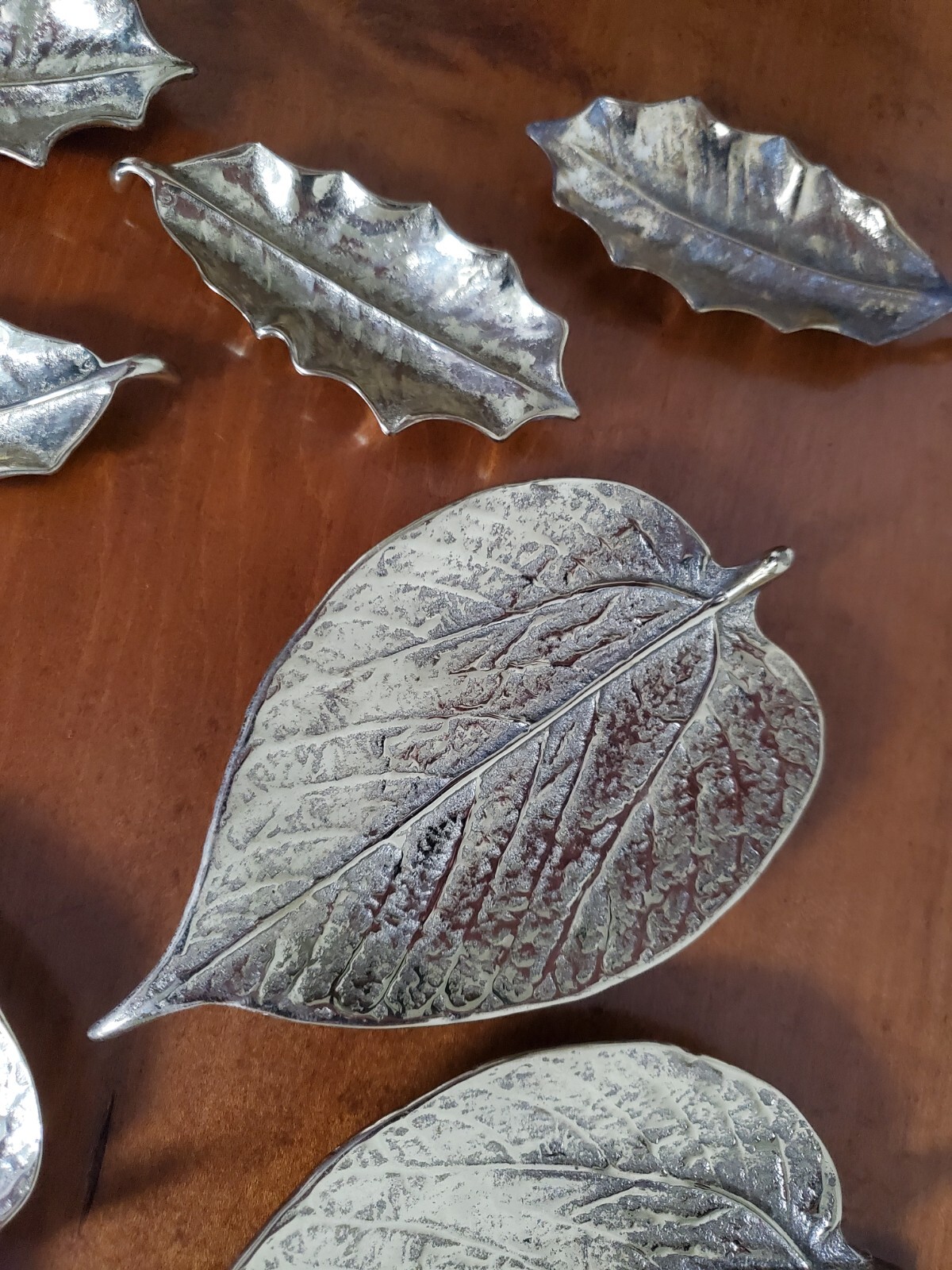 LOT of 13 Virginia Metalcrafters Leaves Trinket Dishes CW 3-27, 3-33 and 3-35 Без бренда - фотография #18