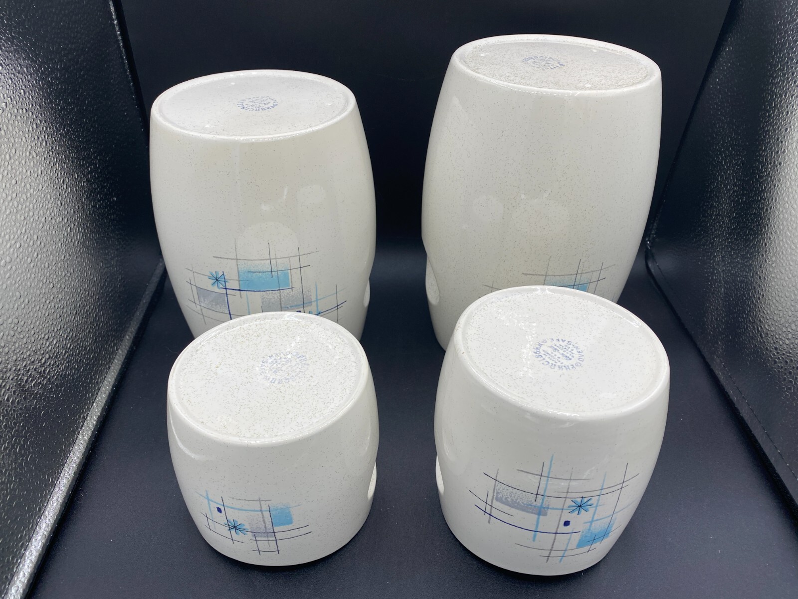 SET of 4 Franciscan Oasis Canisters w Lids - 1955-58 - Eclipse - Starburst Duet Franciscan Franciscan Starburst - фотография #9