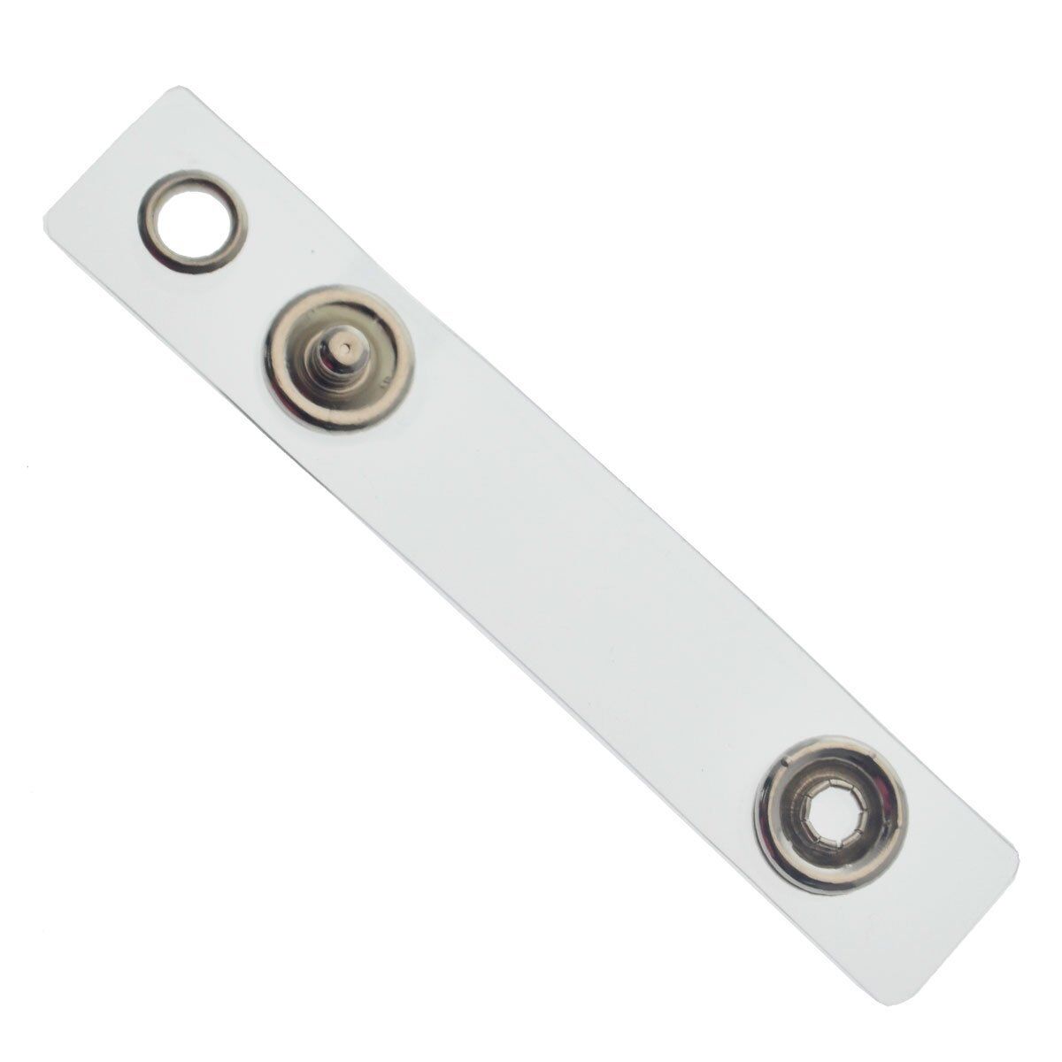 10 Clear Vinyl Plastic ID Badge Holder Straps w Snap & Eyelet Hole for Key Ring Specialist ID SPID-9280 - фотография #2