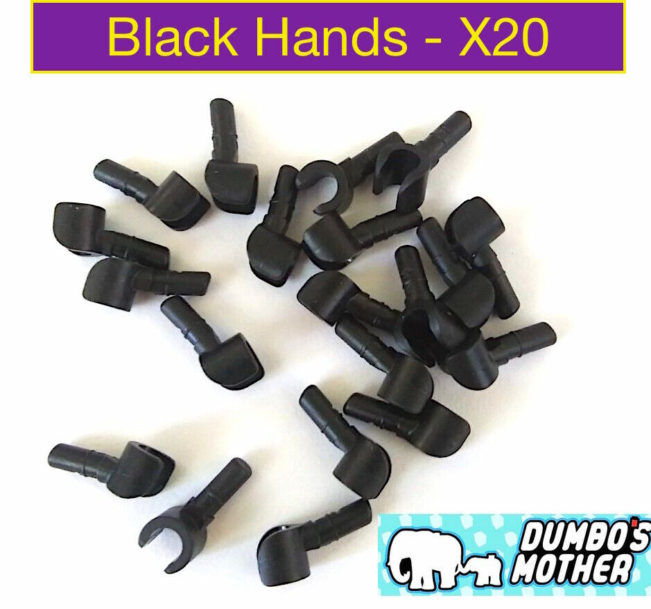 LEGO Hands Black Minifigure Hands Minifig parts 20 hands equals 10 pair NEW LEGO 983