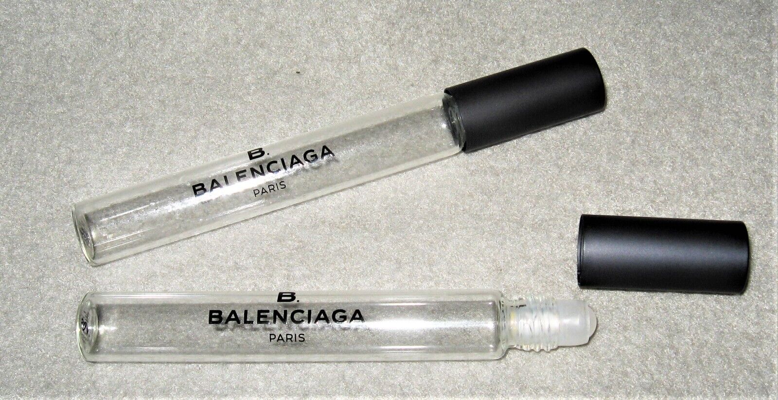 THREE B. BALENCIAGA EMPTY REFILLABLE ROLLERBALL BOTTLES Balenciaga