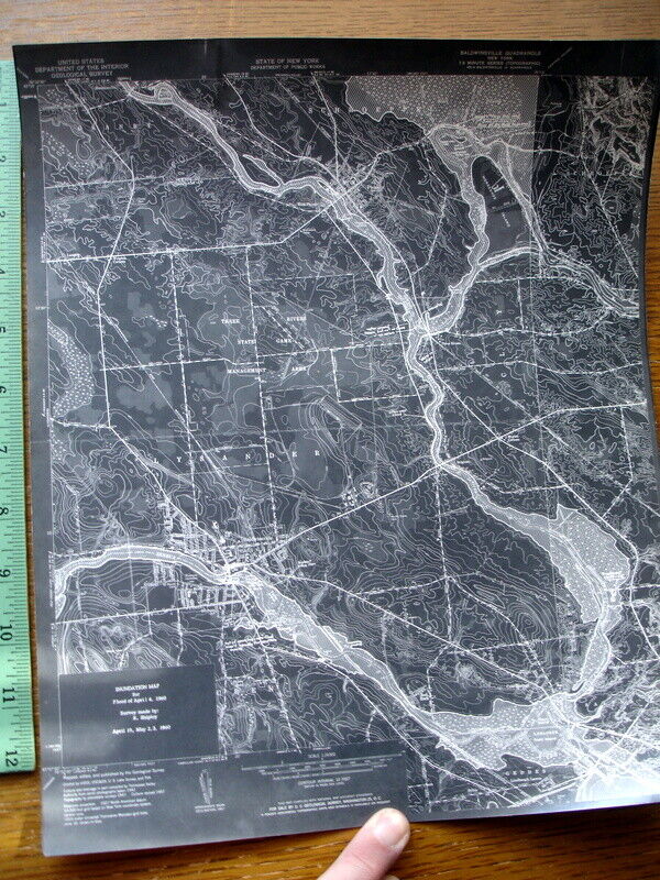 Vtg 1960 Flood Inundation Maps /Topos Negatives Hudson Mohawk Susq. Seneca R. NY Без бренда - фотография #8
