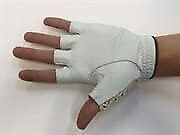 HJ Half Finger Golf Glove, LADIES MED/LRG, fits on LEFT HAND, 3-Gloves J&M Golf - фотография #2