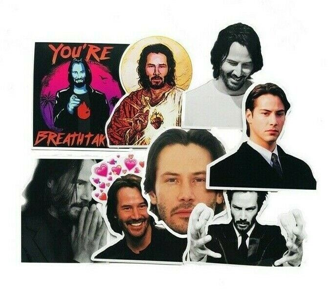 Keanu Reeves Stickers : 8 PCS Set Pack Lot : Matrix Speed Movie Actor Sticker  Unbranded