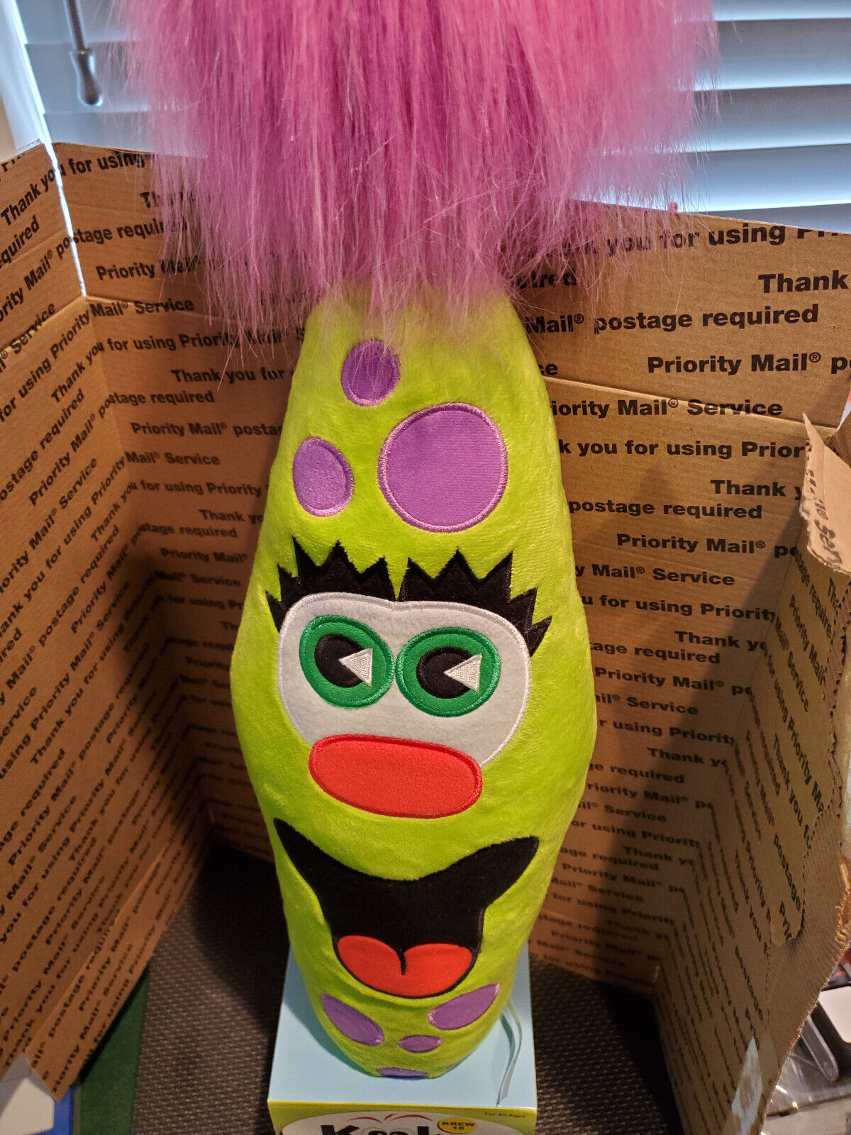 Kooky Kuddler Kooky's LARGE Bean Bag Toy COLLECT Buddy 142 Krew 19 24" Green Kooky - фотография #2