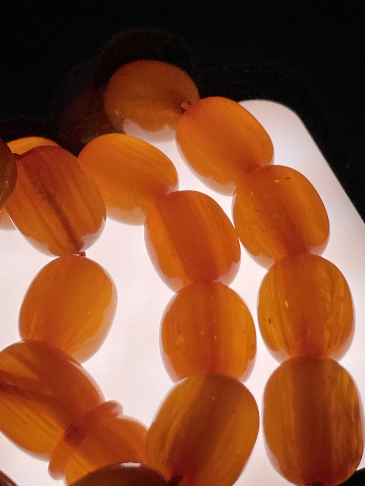 PRAYER 33 BEADS, Old Ottoman veined MISBAHA TASBIH 14x17mm squeezing amber Без бренда - фотография #10