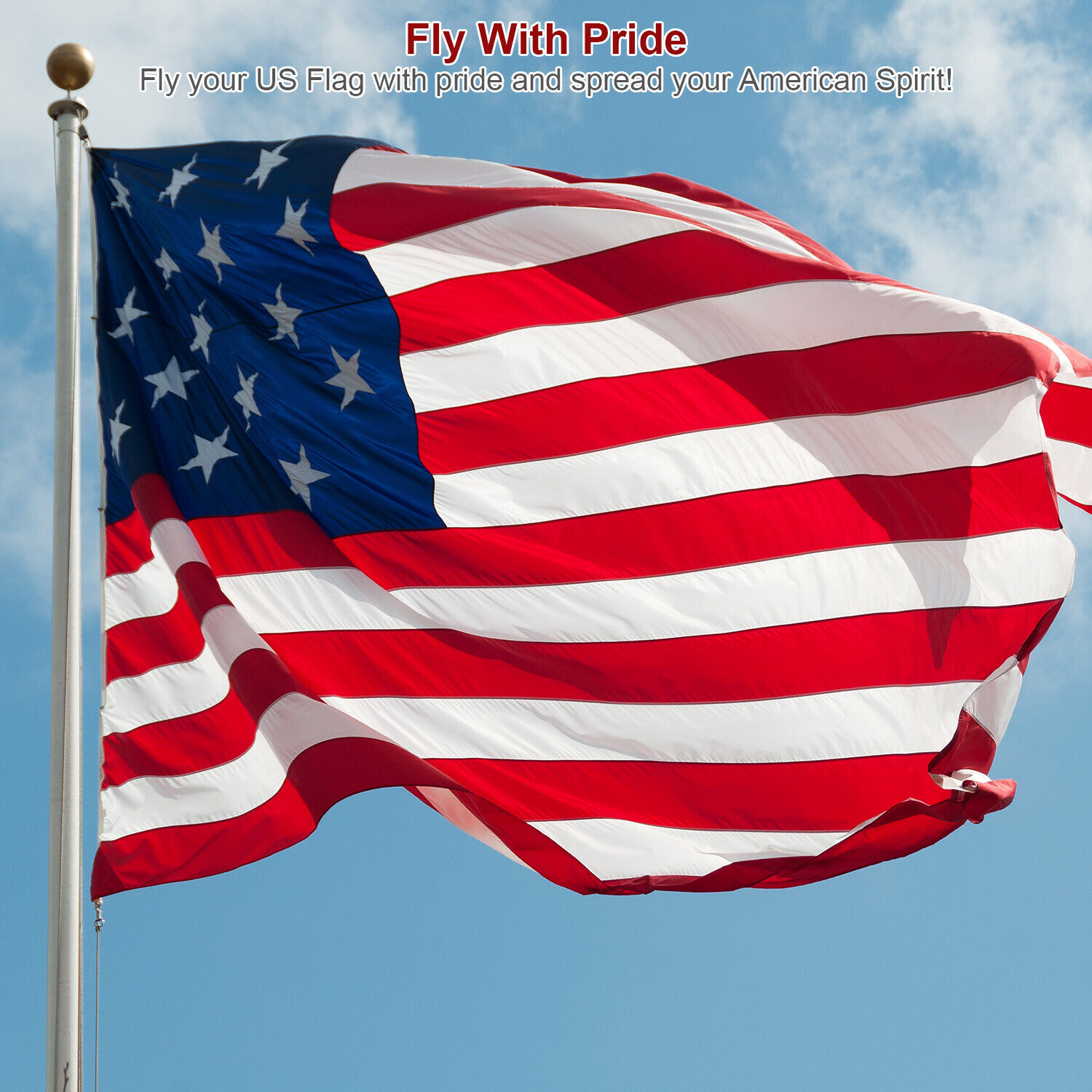 4 Pack 3'x 5'FT USA US U.S. American Flag Polyester Stars Brass Grommets US Flag iMounTEK American Flag - фотография #4