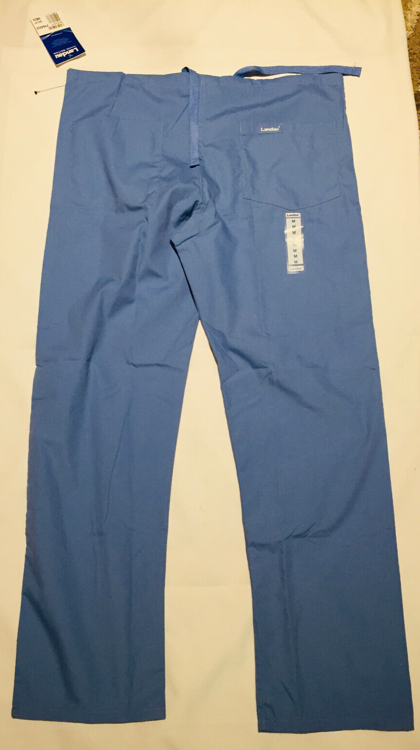 NEW Landau Women's Scrub Medical Pants Size M Blue Nursing 76oz Landau - фотография #5