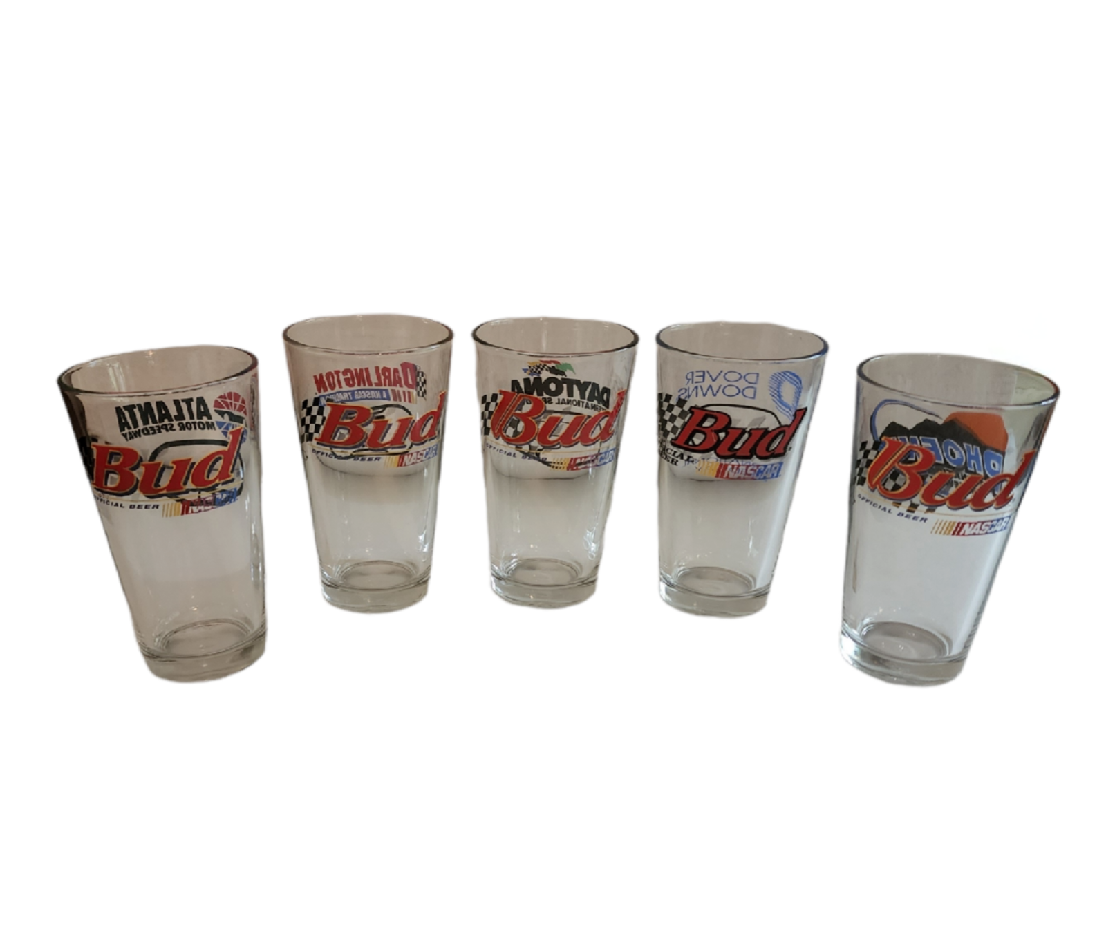 Budweiser Nascar Beer Shot Glasses Daytona, Darlington, Phoenix, Dover, Winston  Budweiser - фотография #3