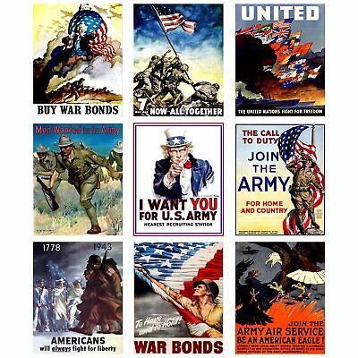 WW2 Propaganda Memorabilia Poster - World War 2 Military Army Vintage America... PARTH iMPEX