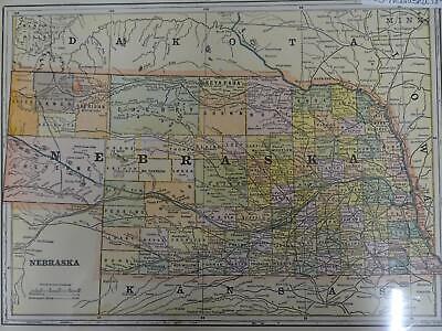 Lot 11 antique U. S. State maps California Minnesota Florida Alaska Dakotas B25 Без бренда - фотография #7
