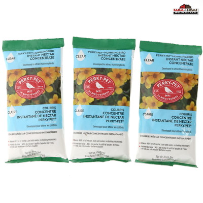 (3) Perky Pet Hummingbird Instant Nectar Food Clear ~ New Perky-Pet Does not apply - фотография #2