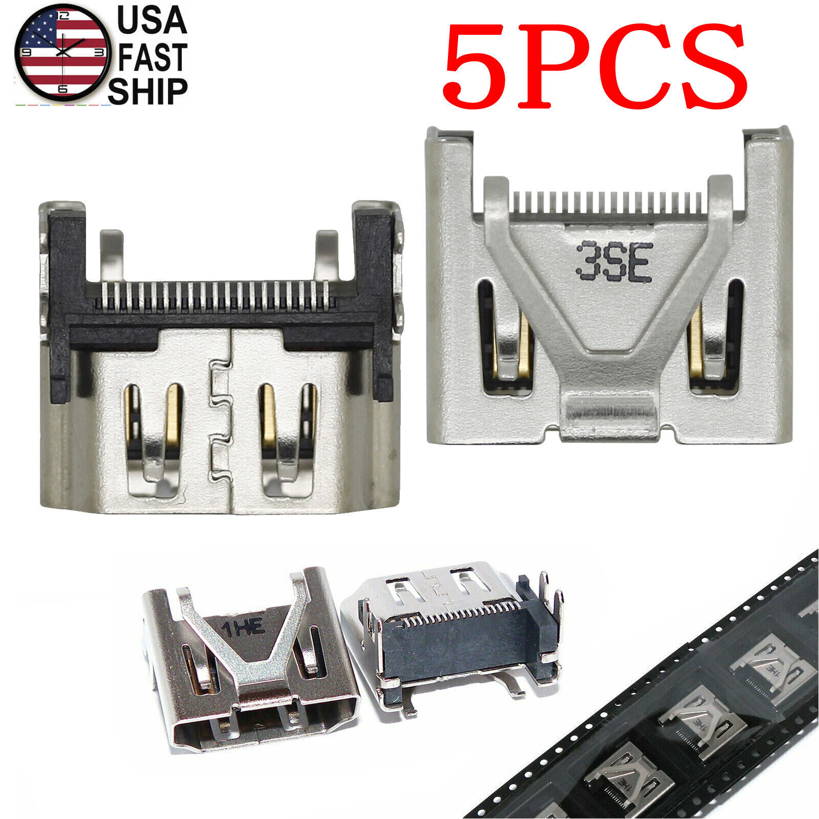 5PCS HDMI Port Socket Interface Connector For Sony PlayStation 4 PS4 Slim / Pro Unbranded Does not apply