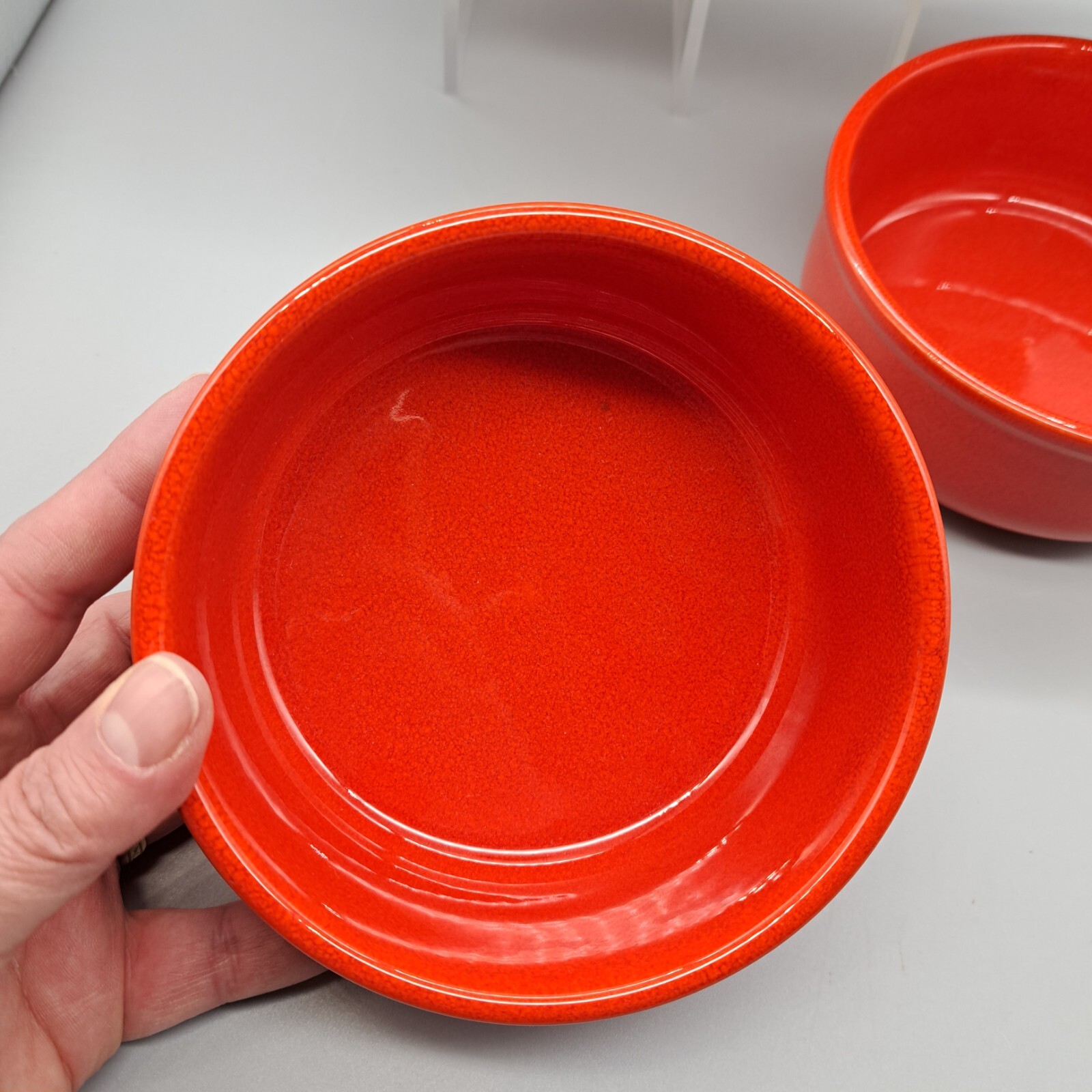 Vintage Red Cereal/Soup Bowl 5 1/4” W. Germany Waechtersbach Lot of 4 Waechtersbach - фотография #3