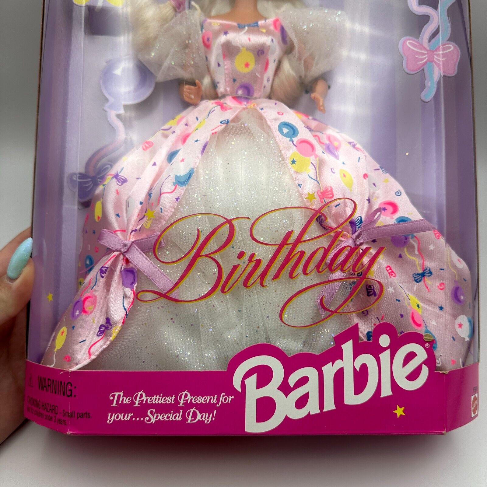 Birthday Barbie 1996 Doll & Accessories Blonde New in Box NRFB Mattel #15998 Mattel 15998 - фотография #3