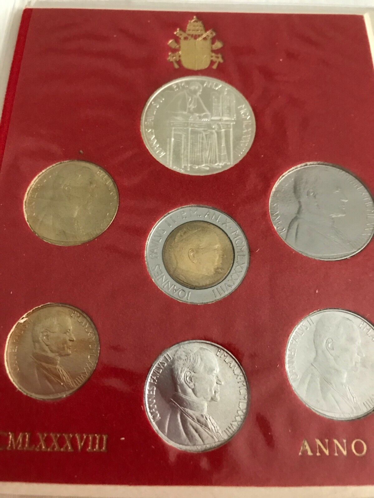 Pontiff, Saint John Paul II MCMLXXXVIII  Anno X 1988 Commemorative Coin Set of 7 Unknown - фотография #2