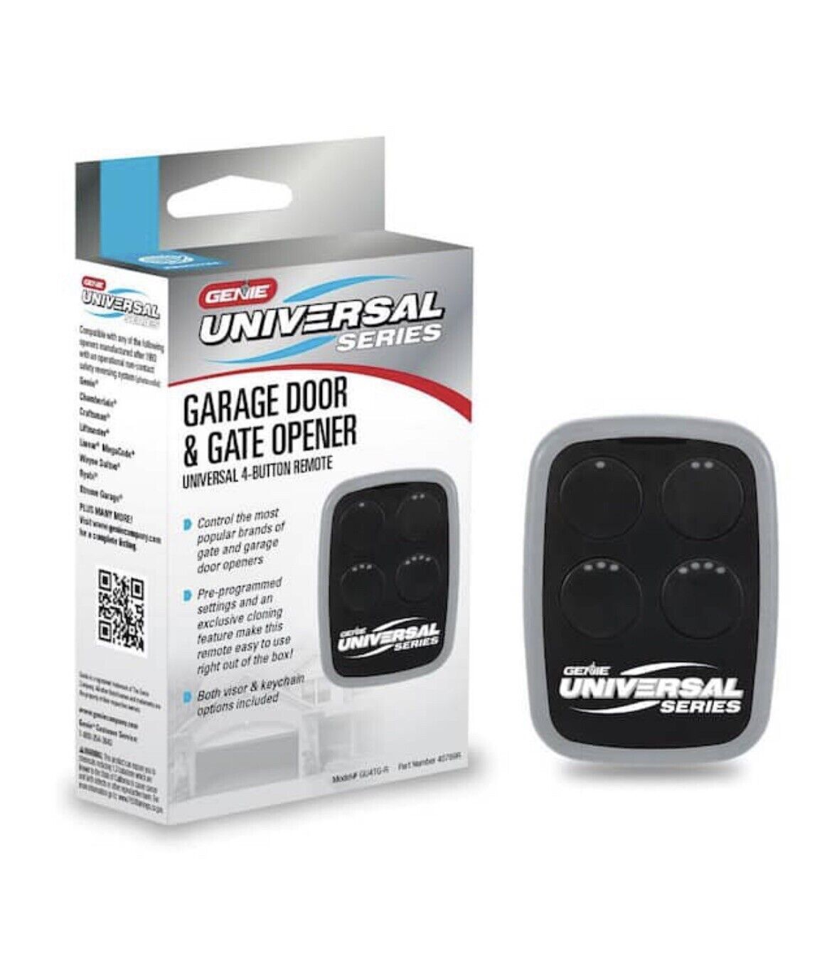 Genie Universal 4 Button Garage Door Remote Opener GU4TG2-R NEW Genie