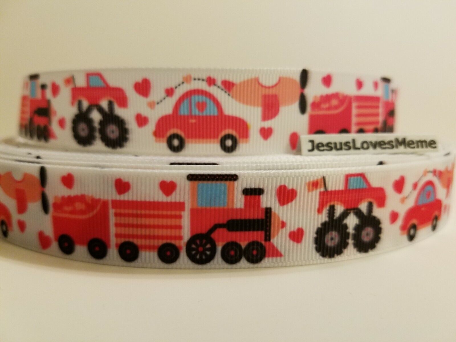 CLEARANCE Grosgrain Ribbon - 3 Yards $1.47 Monster Trucks Trains Cars 7/8" Wide Unbranded Does Not Apply
