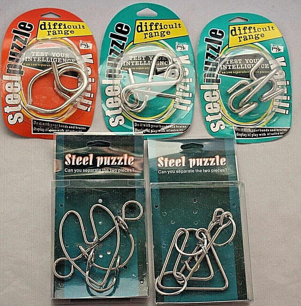 5 Different Steel Puzzles Kaizili & Zkuochuang Toy