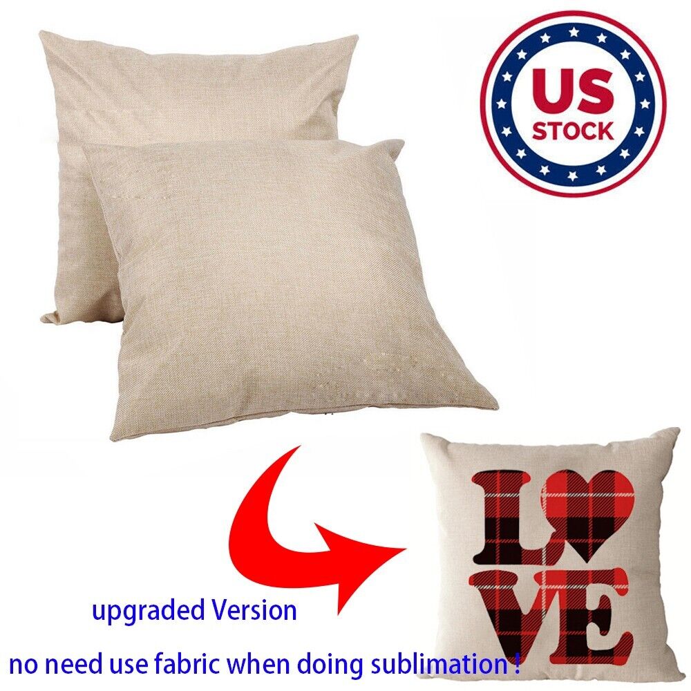 50Pcs 20"x20" Linen Sublimation Blank Pillow Case Throw Cushion Cover Home Decor Unbranded Does Not Apply