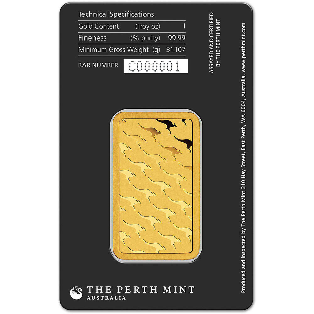 1 oz. Gold Bar - Perth Mint - 99.99 Fine in Assay Без бренда - фотография #2