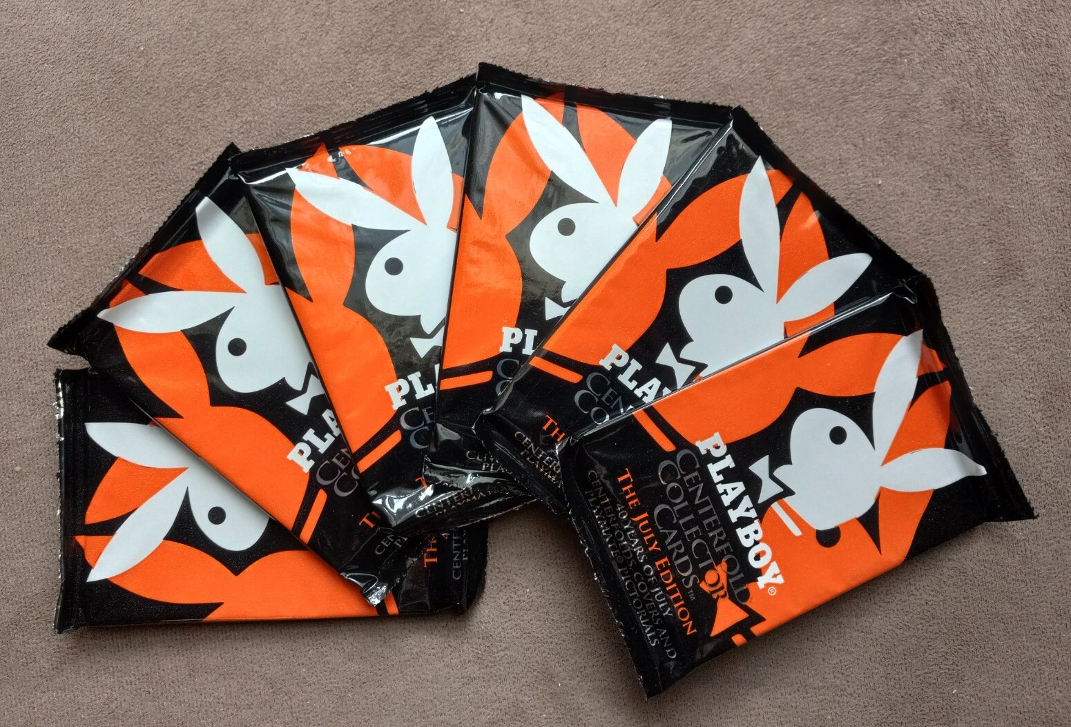 (6) X 1996 Playboy Centerfold Collector Cards July Edition Factory Sealed Packs Без бренда