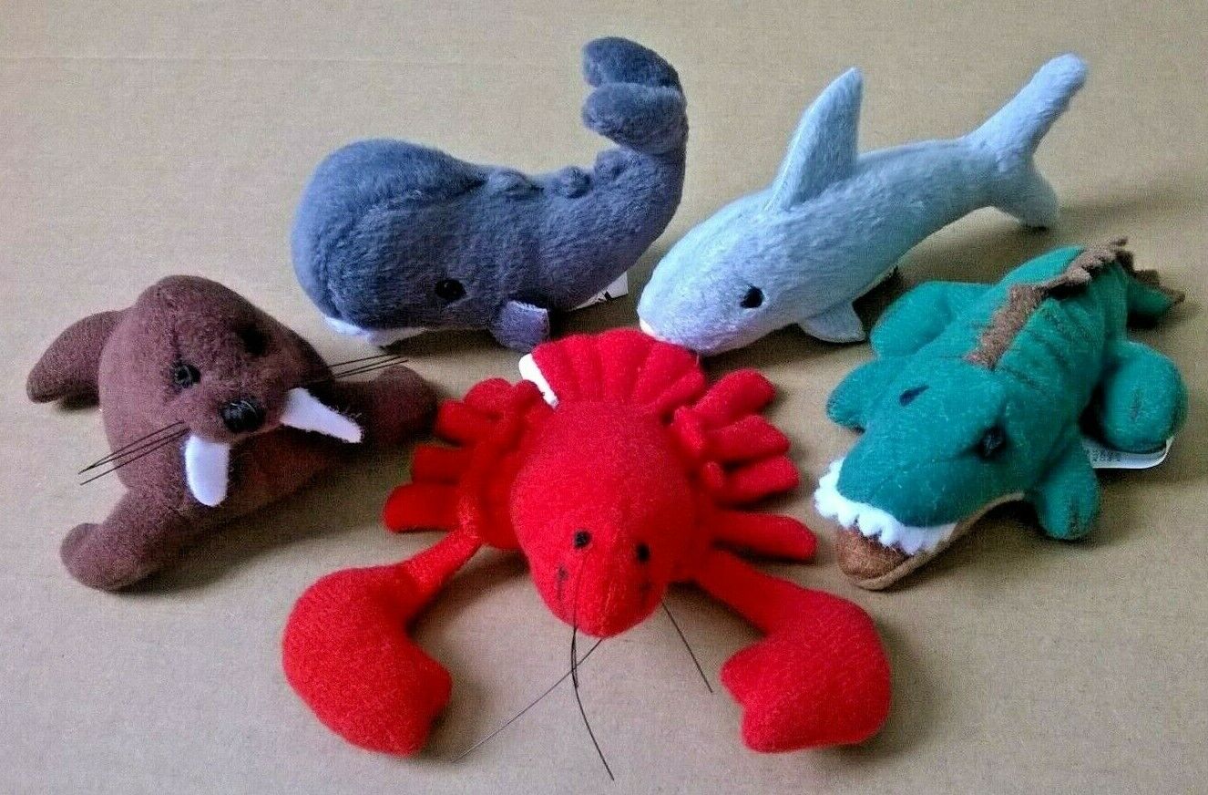 Dakin Mini Seawees Plush Applause Sealife Sea Wees Pets Ocean Lot of 5 Soft Toys Dakin Applause - фотография #3