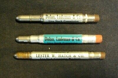Vintage CHICAGO ILLINOIS LIVESTOCK COMMISSION EXCHANGE bullet pencil LOT OF 11 Без бренда - фотография #2
