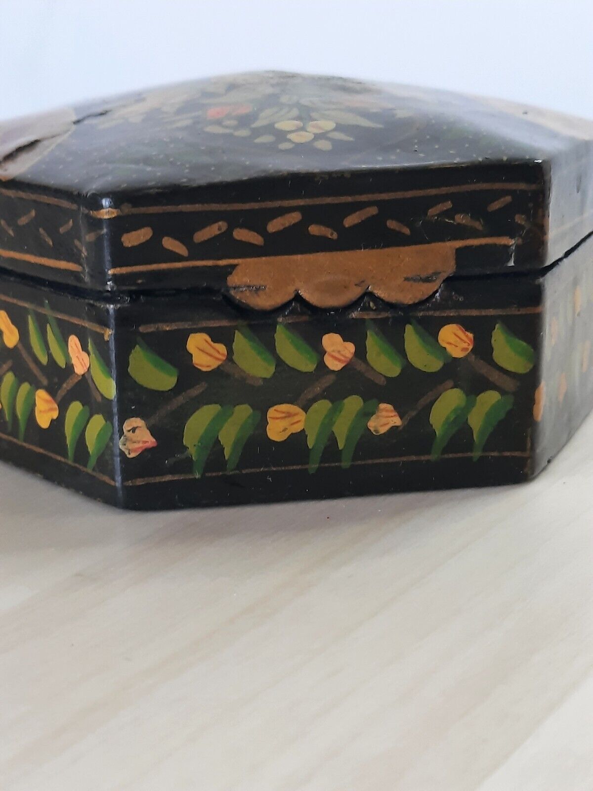 PAPIER MACHE PERSIAN BOX Handmade - фотография #7