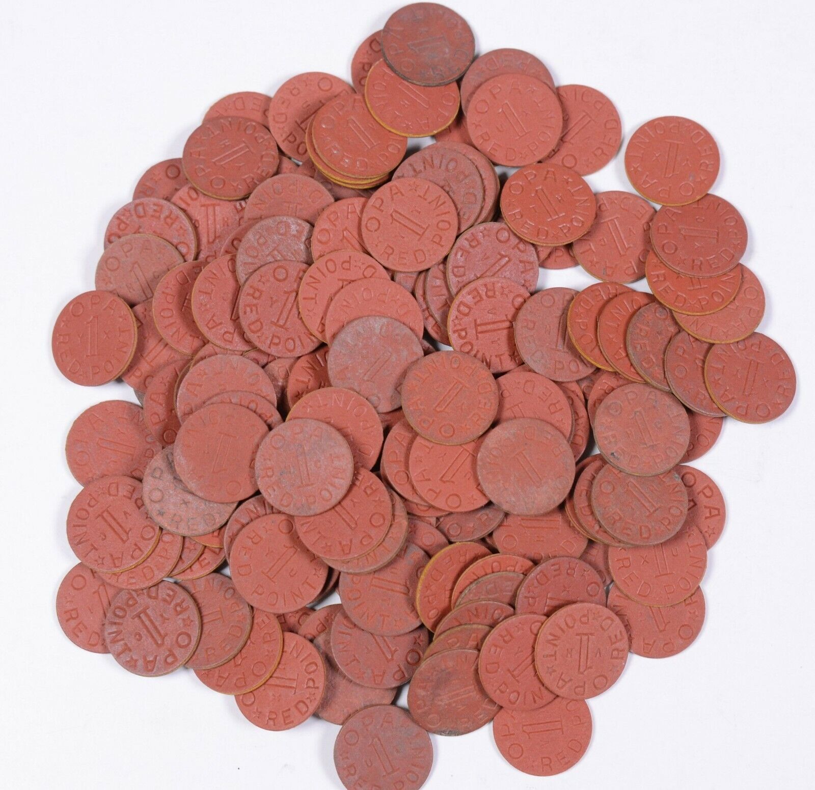 Lot of (143) Vintage WWII ERA  Red OPA Tax Tokens issued 1942 to 1945 Без бренда