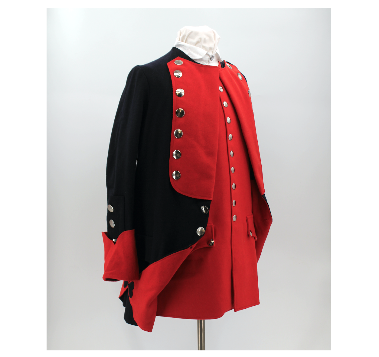French & Indian War Blue & Red British (American) Provincials Coat - Size XL Без бренда