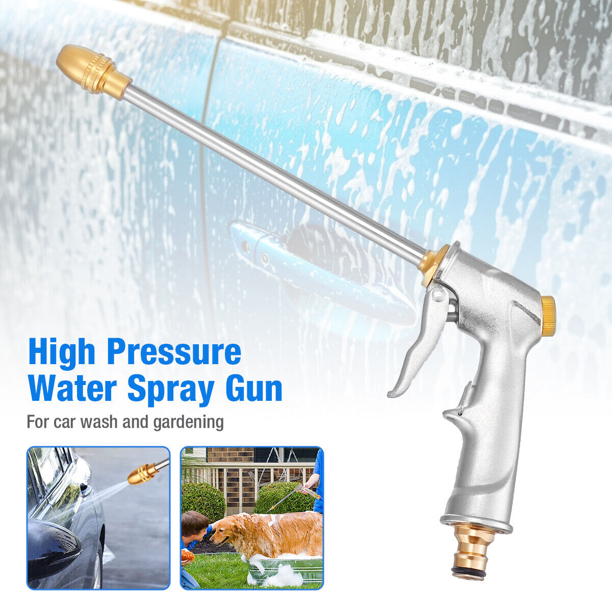 High Pressure Power Gun Water Spray Car Clean Washer Tool Set Garden Hose Nozzle Unbranded Does Not Apply