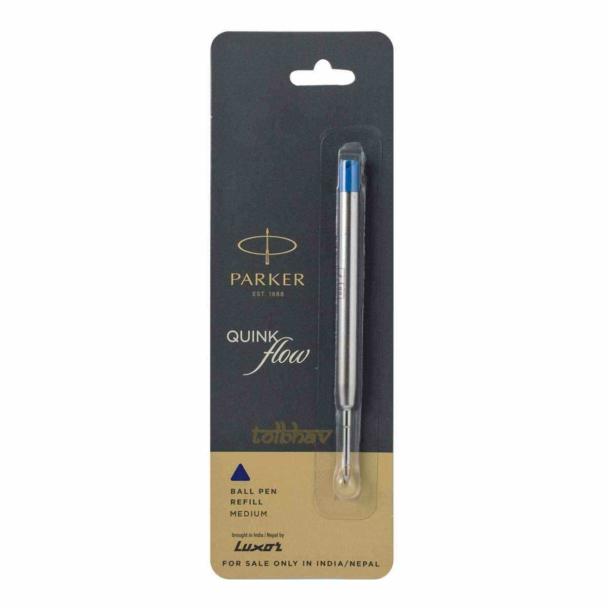 5 X Parker Quink Flow Ball Point Pen BP Refill Refills Blue Ink Medium Nib New PARKER 9000017416 - фотография #4