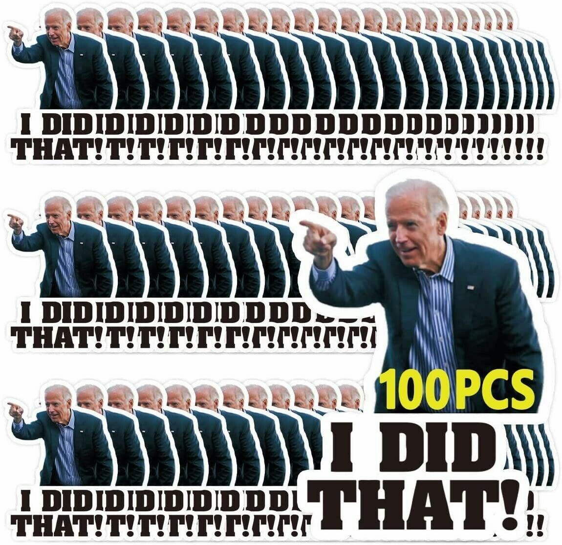 100pcs Joe Biden "I DID That "Stickers Biden Funny Humor Decals Car Stickers US Без бренда