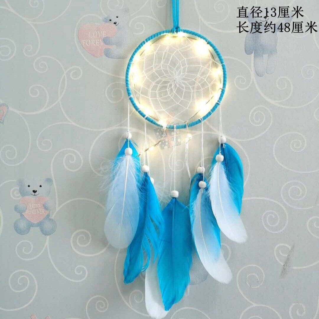 4pcs LED Light Dream Catcher Feathers Car Bedroom Home Hanging Decor Ornaments Unbound Does Not Apply - фотография #8