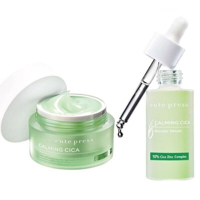 Set Cute Press Calming Cica Booster Serum 30ML & Mask 50G Sensitive Acne Skin Cute Press 10-2-6200014918