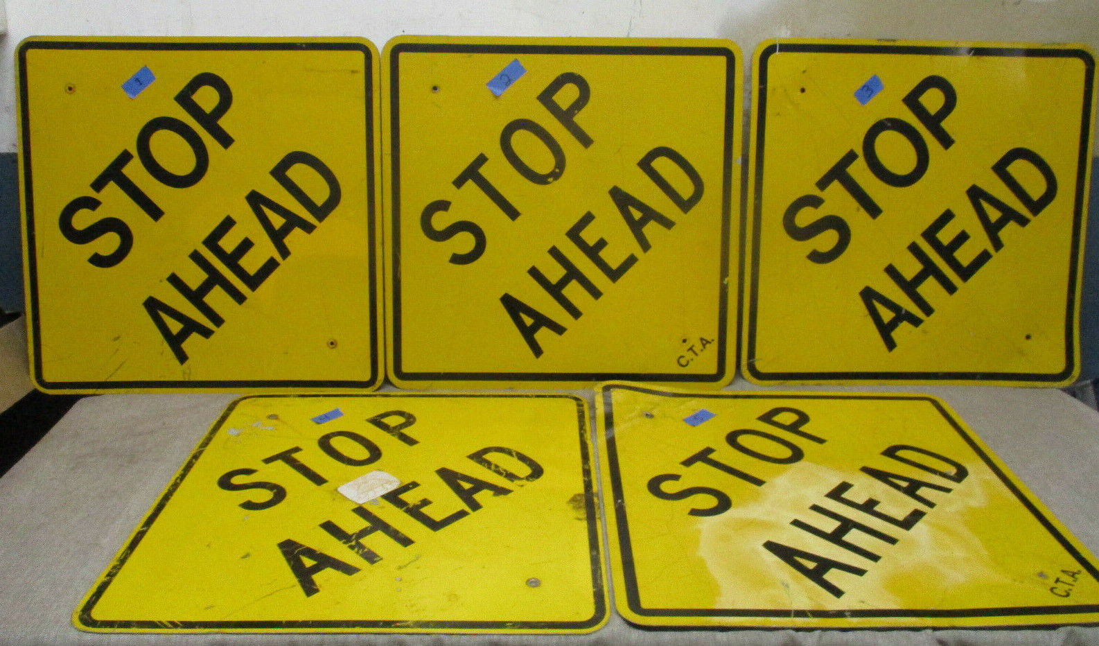 Authentic Retired  “Stop Ahead” Highway Sign 30”  Без бренда - фотография #2