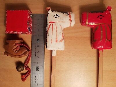 Vintage Japan Made Lot Sale horse papier mache,  mini faces &  boot souvenirs  Без бренда - фотография #3