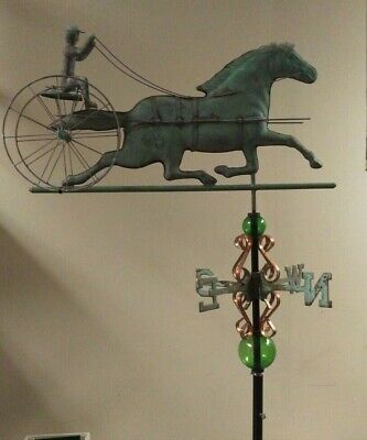 HORSE & BUGGY Weathervane,Antiqued copper,ALL PARTS,sold as shown.No roof mount COBRAPROINC - фотография #3