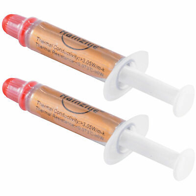 2PCS High Performance Gold Thermal Grease CPU Heatsink Compound Paste Syringe Unbranded Does Not Apply